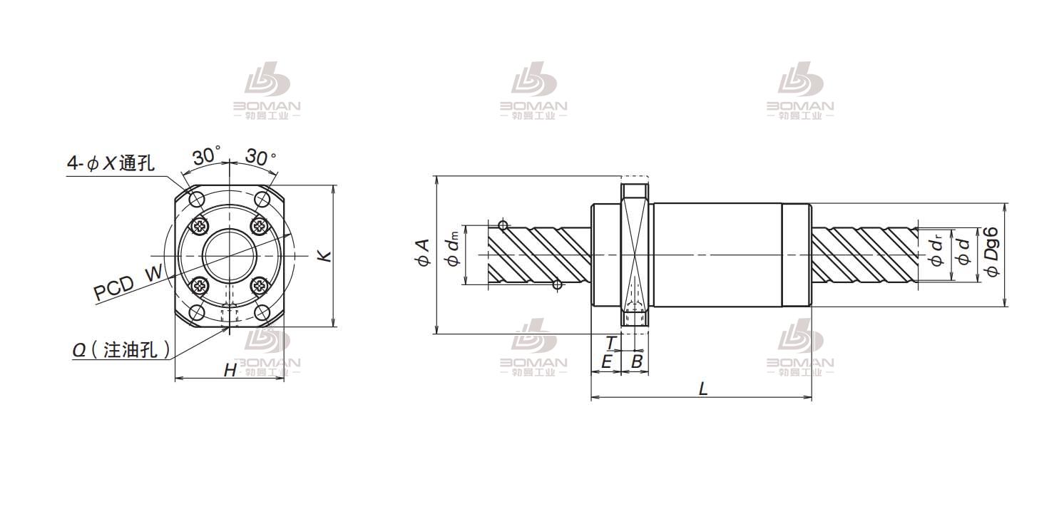 USFC2550-6-UPFC滚珠丝杠