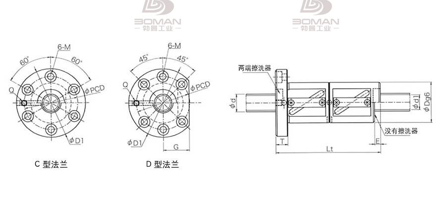 KURODA GR7010FD-DAPR 黑田丝杆替换尺寸图解大全