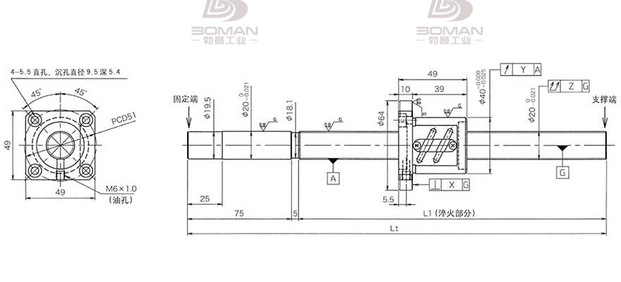 KURODA GG2004ES-AALR-1005A 黑田精工丝杆怎么安装图解