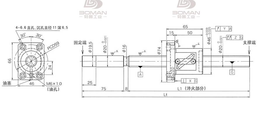 KURODA GG2010DS-BALR-0605A 日本黑田丝杆gk系列