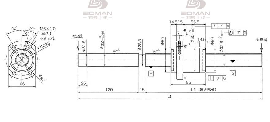 KURODA HG3264QS-HEFR-1700A 日本黑田丝杆 tbi