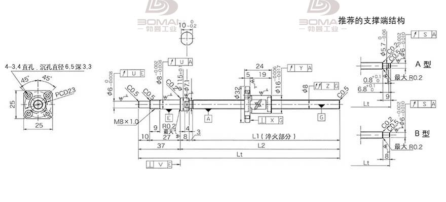 KURODA GP081FDS-AAFR-0170B-C3S 黑田丝杆选型样册