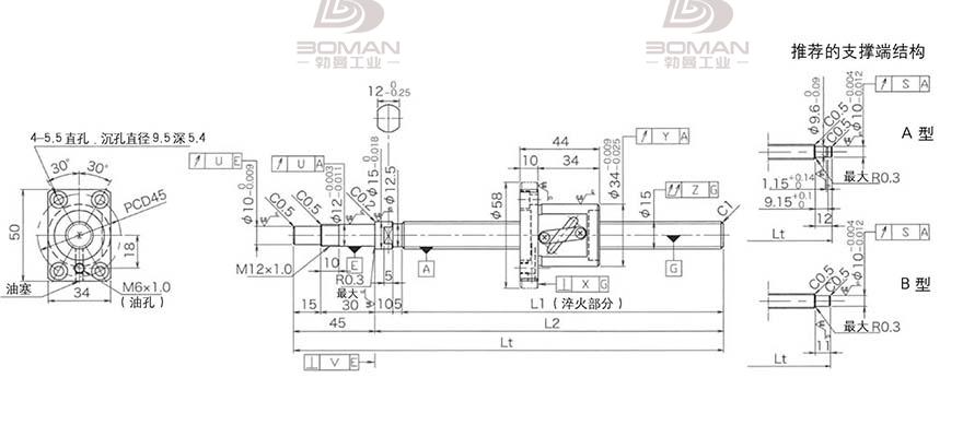 KURODA GP1505DS-BALR-0400B-C3S kuroda滚珠丝杆东莞