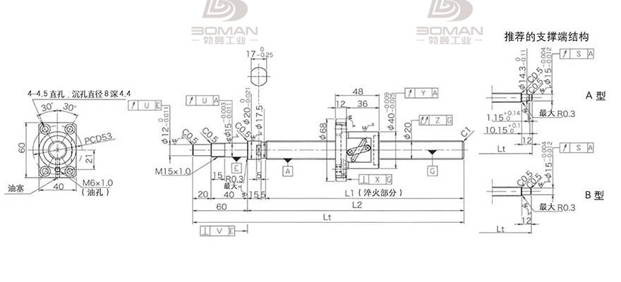 KURODA GP2005DS-BALR-0605B-C3F 黑田GK系列丝杆