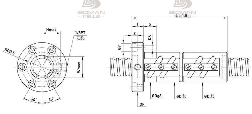 HIWIN上银 FDV 上银滚珠丝杆32-5t6