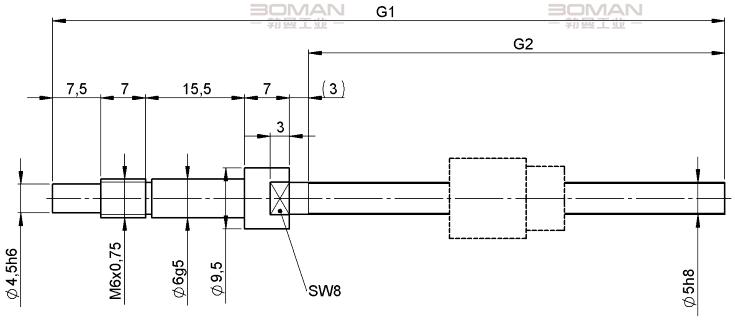 STEINMEYER施坦梅尔 1112/0,5.5.65.105 施坦梅尔滚珠丝杆结构图