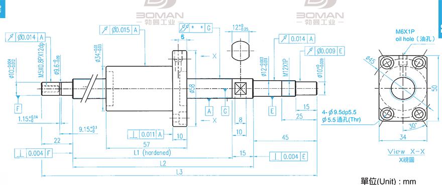 TBI XSVR01510B1DGC5-571-P1 tbi滚珠丝杆设计图