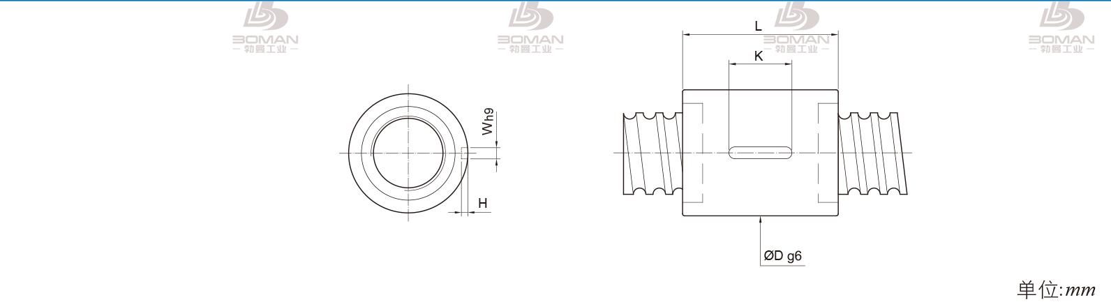 PMI RSIC5006-4 pmi滚珠丝杠的轴环作用