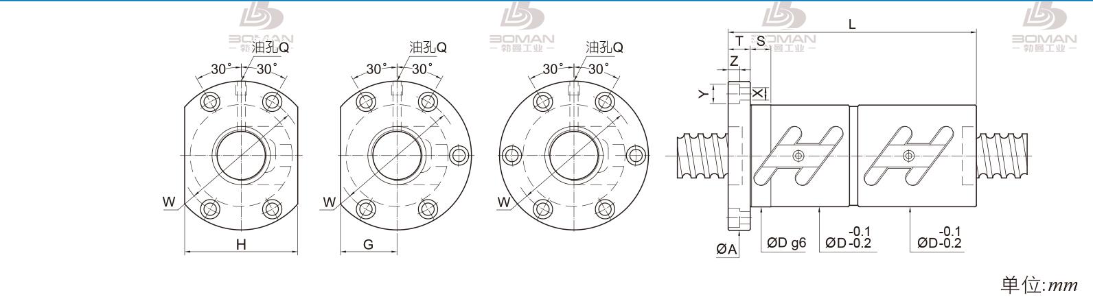 PMI FDWC3606-7.5 pmi丝杆怎么看外经