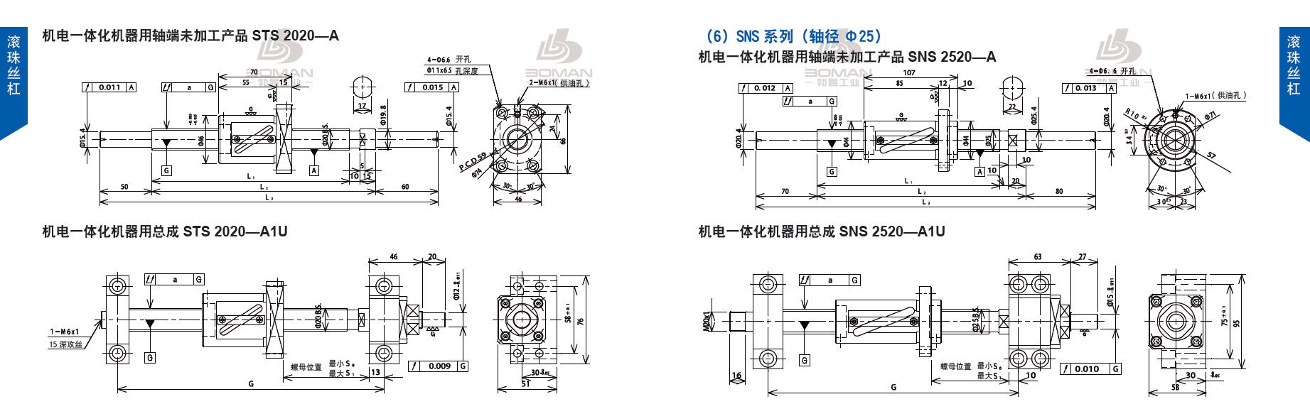 TSUBAKI SNS2520-1730C5-A tsubaki数控滚珠丝杆规格